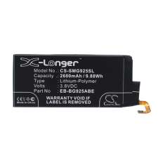 EB-BG925ABE Akkumulátor 2600 mah mobiltelefon akkumulátor