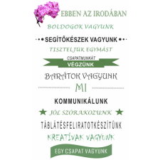  Ebben az irodában...egyedi dekoráció - öntapadó, 450*300 információs tábla, állvány