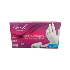Ebruli Fehér latex kesztyű M (100 db) védőkesztyű