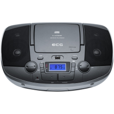 ECG CDR 1000 hordozható CD-S rádió titán ezüst szín hordozható cd és kazettás rádió hangszóróval