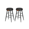  ECHO Bárszék 2 db, varrott műbőr borítás, 63 cm magas, fekete