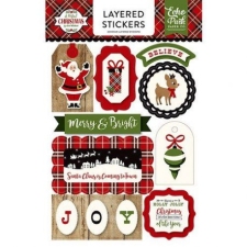 Echo Park 3D matrica , A Perfect Christmas / Layered Stickers (1 csomag) matrica
