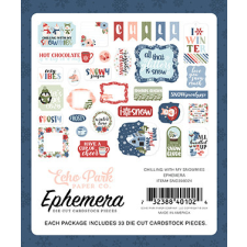 Echo Park Chilling With My Snowmies Kivágatok Ephemera (1 csomag) matrica