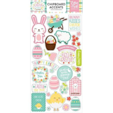 Echo Park Chipboard matric 6X12", Easter Memories / Chipboard Accents (1 csomag) dekorációs kellék