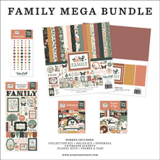 Echo Park Family Scrapbook alkotócsomag 12&quot; (30 cm) Mega Bundle (1 csomag) decoupage papír