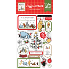 Echo Park Winnie The Pooh Christmas Pufi matrica Puffy Stickers (1 ív) matrica