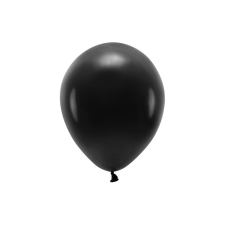 Eco Balloons 26cm pasztell, fekete (1 db / 100 db.) party kellék