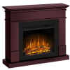 Ecoflame Elektromos kandalló ECOFLAME - Lisbon SLIM LINE, MAHON szín, középső / sarok, 110 x 95 x 25 cm, 3D láng, színtémákkal, infravörös fűtéssel és hanggal, távirányítóval