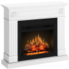 Ecoflame LONDON elektromos kandalló, ECOFLAME elektromos tűztérrel, FEHÉR színű, sarokba vagy középre helyezhető, 110 x 95 x 30 cm, 3D láng, színtémákkal, infravörös fűtéssel és hanggal, távirányítóval együtt, szabadon álló / falra szerelhető