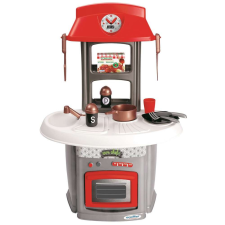 Ecoiffier mini Játékkonyha #szürke-piros konyhakészlet