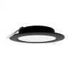 Ecolight Süllyesztett mennyezeti LED panel lámpatest 12W 1200lm 4000K semleges fehér 120° kerek fekete Downlight Ecolight