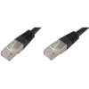 econ connect RJ45 Hálózat Csatlakozókábel CAT 6 S/FTP 1.00 m Fekete Páros árnyékolás econ connect (F6TP1SW)