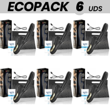 ECOPACK 6 EGYSÉG - IBIZA DUPLA VIBRÁTOR CSÍPÉS FEKETE vibrátorok
