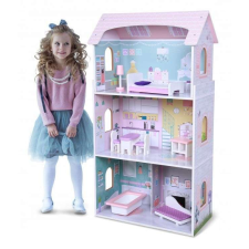 EcoToys Daisy Babaház kiegészítőkkel #lila babaház