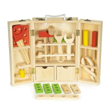 EcoToys Fából készült szerszámok dobozos műhelykészlet XXL barkácsolás