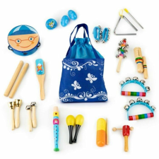 EcoToys Fából készült zenés készlet 16 hangszerrel Ecotoys MK0700401 játékhangszer