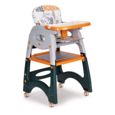 EcoToys HA-033 2 az 1-ben gyermek asztali szék - narancssárga etetőszék