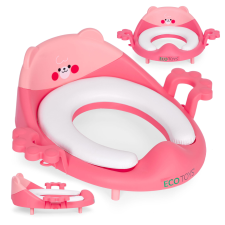 EcoToys Nakładka na toaletę dla dzieci uchwyty miękka poduszka różowa ecotoys bili