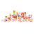 EcoToys Oktatási készlet fakockákkal, 116 darab, Candy City Ecotoys ME433
