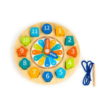 EcoToys PH05I006 3 az 1-ben fa oktatási óra játék PH05I006 kreatív és készségfejlesztő