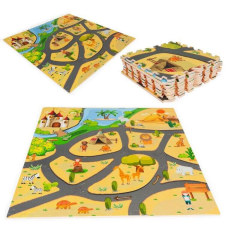 EcoToys Szivacs puzzle 93x93cm (9db 30x30cm) - Szafari játszószőnyeg