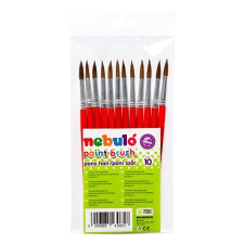 Ecset, no. 10, kerek, festett nyelű, NEBULO ecset, festék