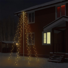 EDDC Karácsonyfa fényháló, 208 cm meleg fehér 192 LED karácsonyi világítás, ünnepi fényfüzér karácsonyfa izzósor