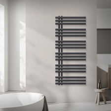 EDDC Modern designer radiátor 600x1400 mm antracit 472W törölközőszárító radiátor fűtőtest, radiátor