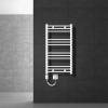 EDDC Törölközőszárító radiátor 500x800 mm egysoros - ívelt fehér 300W fűtőbetéttel szélső bekötéssel