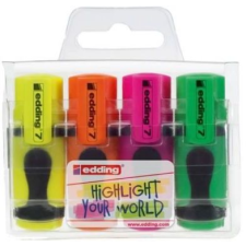 EDDING 7/4 Mini 4db-os vegyes színű szövegkiemelő (7/45 ED) filctoll, marker