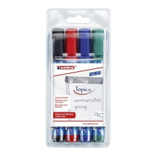 EDDING Flipchart marker készlet, 1,5-3 mm, kúpos, EDDING "380", 4 különbözõ szín filctoll, marker