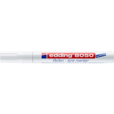 EDDING Gumijelölő marker, 2-4 mm, kúpos, EDDING "8050", fehér filctoll, marker