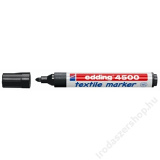 EDDING Textilmarker, 1-3 mm, kúpos, EDDING 4500, fekete (TED4500FK) filctoll, marker