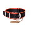 Edelwolle prémium Nato óraszíj, fekete/narancs, 18mm