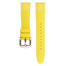 Edelwolle szilikon óraszíj, citromsárga, 24mm óraszíj
