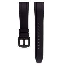  Edelwolle szilikon óraszíj, fekete, 20mm óraszíj