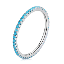 EdenBoutique Blue Crystal Band 7 ezüst gyűrű gyűrű