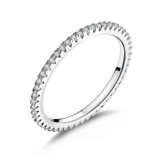 EdenBoutique Clear Crystal Band ezüst gyűrű gyűrű