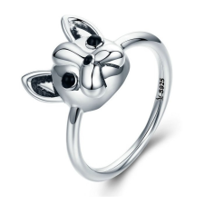 EdenBoutique Francia Bulldog 6 ezüst gyűrű gyűrű