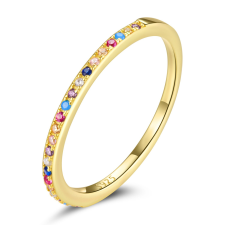 EdenBoutique Golden Rainbow Circle 6 ezüst gyűrű gyűrű