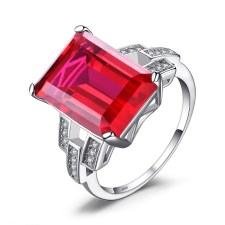EdenBoutique Ruby Red Wish 6 ezüst gyűrű gyűrű