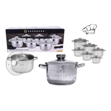  Edénykészlet Inox Edenberg 12 Részes (6 Edény + 6 Fedő) EB-4037 edény