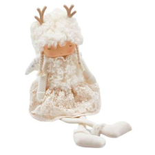 EDG S.R.L Szarvas kislány, lógó lábú, krém sz.50cm karácsonyi dekoráció