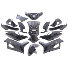 Edge Bikeparts Burkolatkészlet EDGE 14-alkatrészes fekete metál a Peugeot Speedfight 4 számára motorkerékpár idom