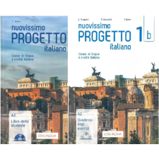 EdiLingua Nuovissimo Progetto italiano 1b - A2 Libro dello studente + Quaderno degli esercizi (2 kötet + CD + DVD) - antikvárium - használt könyv