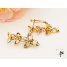  Edmara antiallergén fülbevaló összefonódó szirmok -18K fülbevaló