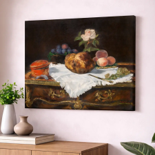  Édouard Manet - Csendélet brióssal vászonkép dekoráció