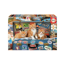 Educa 200 db-os puzzle - Utazó cicák (18065) puzzle, kirakós