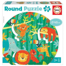 Educa 28 db-os Kör alakú puzzle - Vadon élő állatok puzzle, kirakós