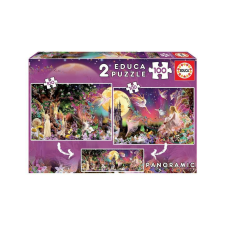 Educa 2 x 100 db-os Panoráma puzzle - Fantasy (19291) puzzle, kirakós